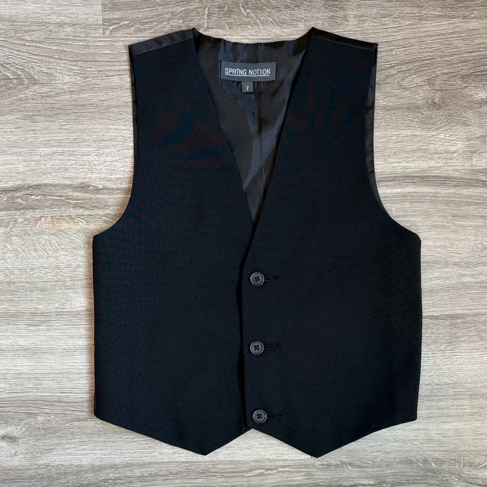 Spring Notion little boys black vest